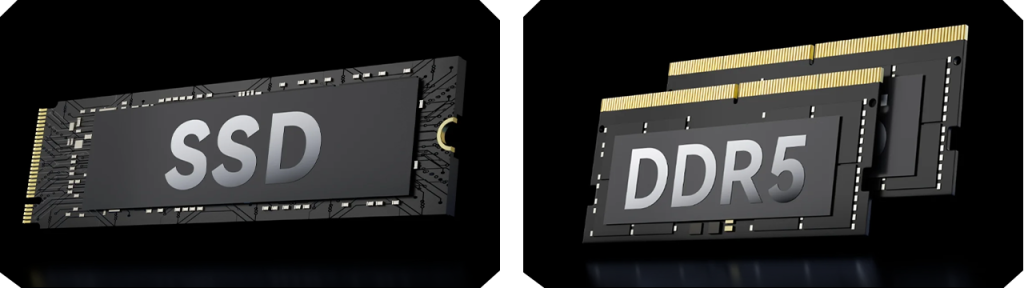 32GBのDDR5（64GBまで拡張可能）
2TBのNVMe PCIe 4.0高速SSD