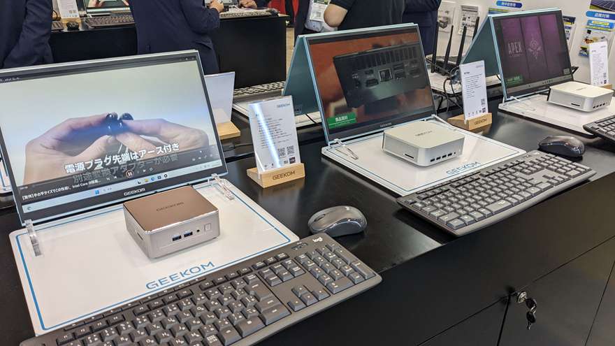 「Japan IT Week 春 2025」にて出展されたGEEKOM A6 / GT1 Mega / GT13 Pro