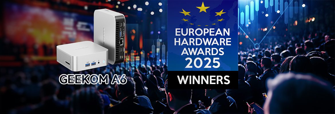 GEEKOM A6、2025年European Hardware Awardsで「最優秀コスパ・デスクトップ」に選出