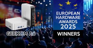 GEEKOM A6、2025年European Hardware Awardsで「最優秀コスパ・デスクトップ」に選出