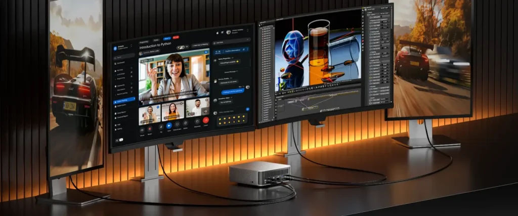 GEEKOM A9 Max ― 最大4画面までのディスプレイ出力に対応