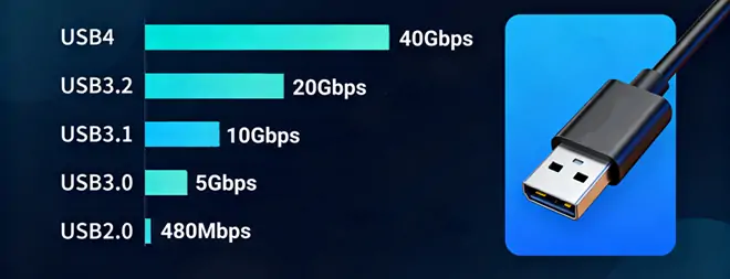 外付けSSDのusb接続speed比較