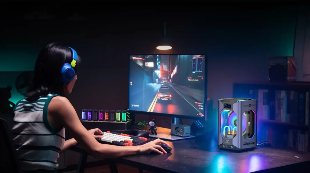 RTX 4060グラフィックス搭載ミニPCでゲームを遊んでいる