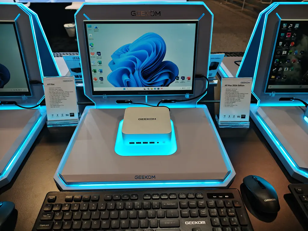 CES 2026でGEEKOM ミニPCA9 Max 2026 Editionに展出され