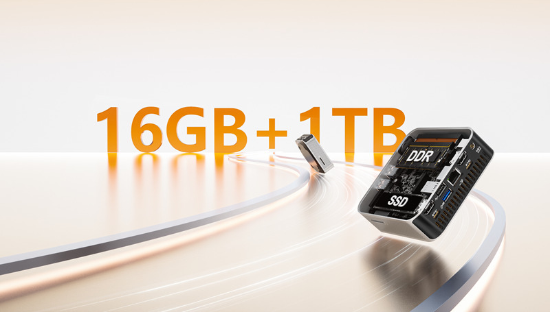 16GB RAM、1TB SSD構成のGEEKOMミニPC