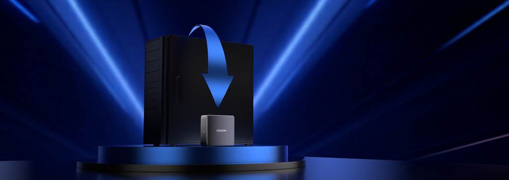 ミニPCとタワーPCのサイズの比較