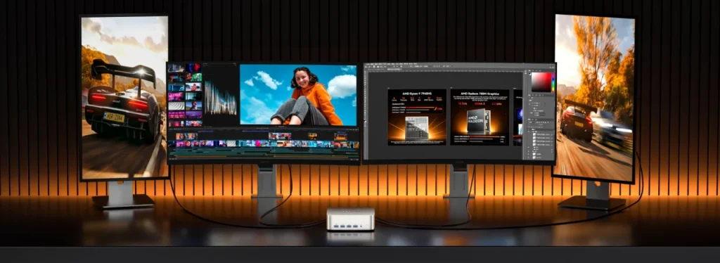 Ryzen 7000搭載 GEEKOM A7 Max の接続性とディスプレイ出力