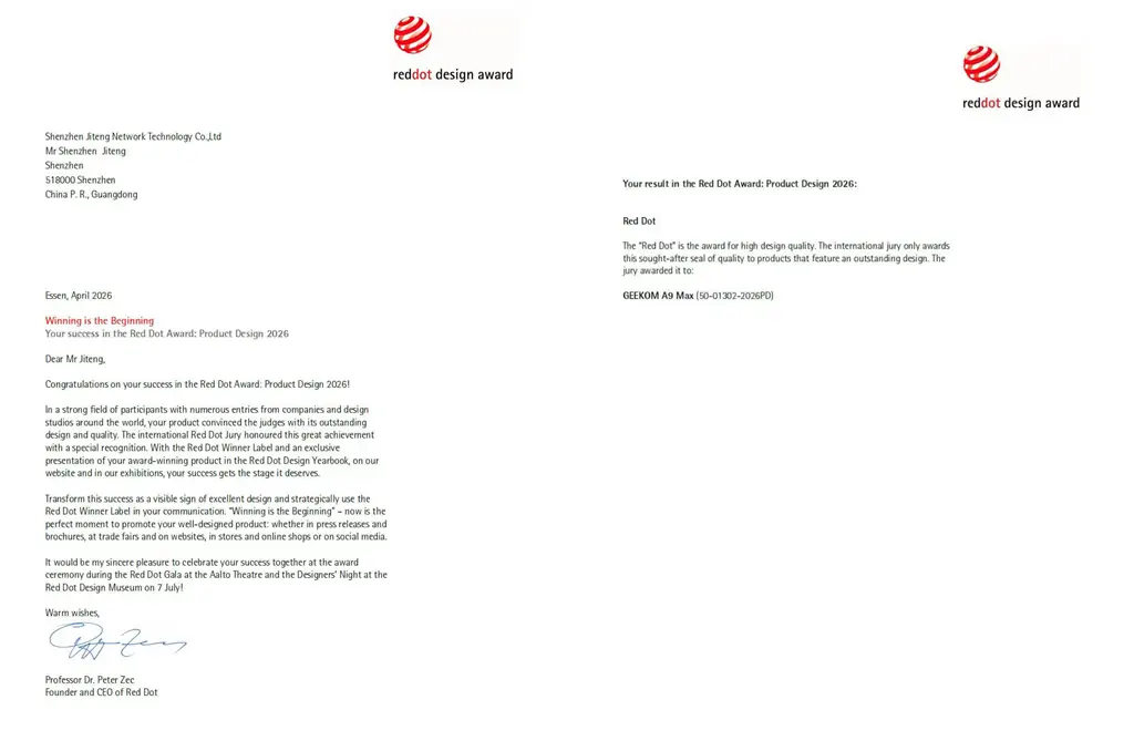 「Red Dot Award」受賞認証取得