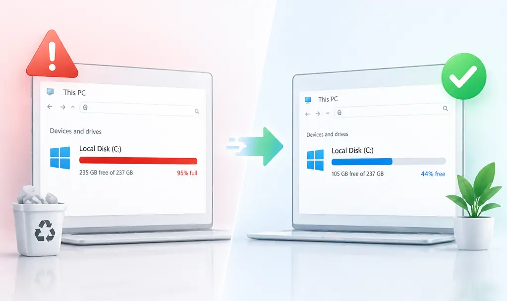 Cドライブ容量不足の原因と対処法